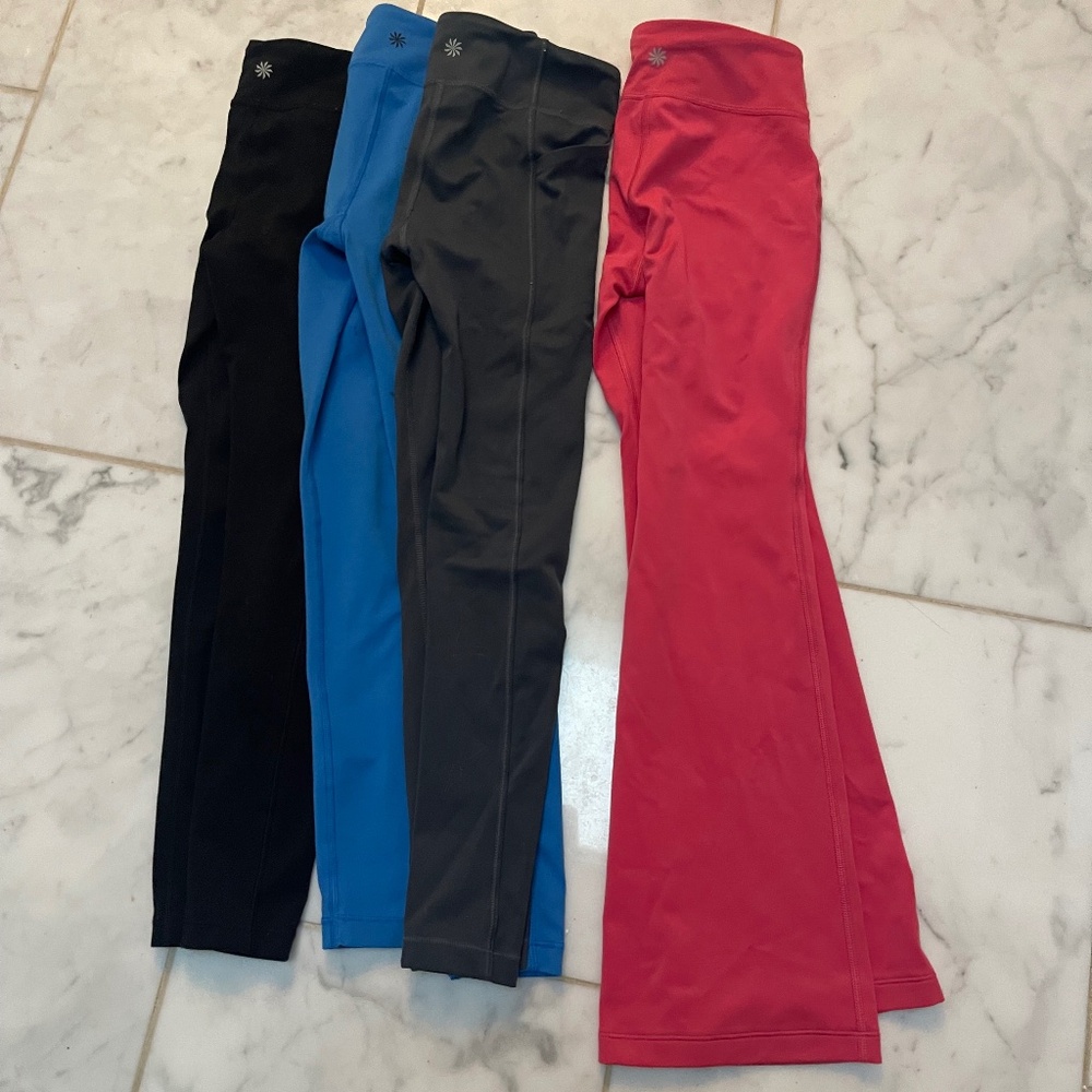 4 pairs Athleta leggings- girls small